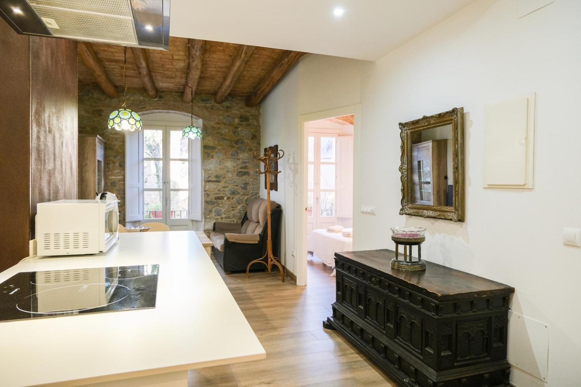 Ganganell Centre Apartamento Con Patio Besalú Exteriör bild
