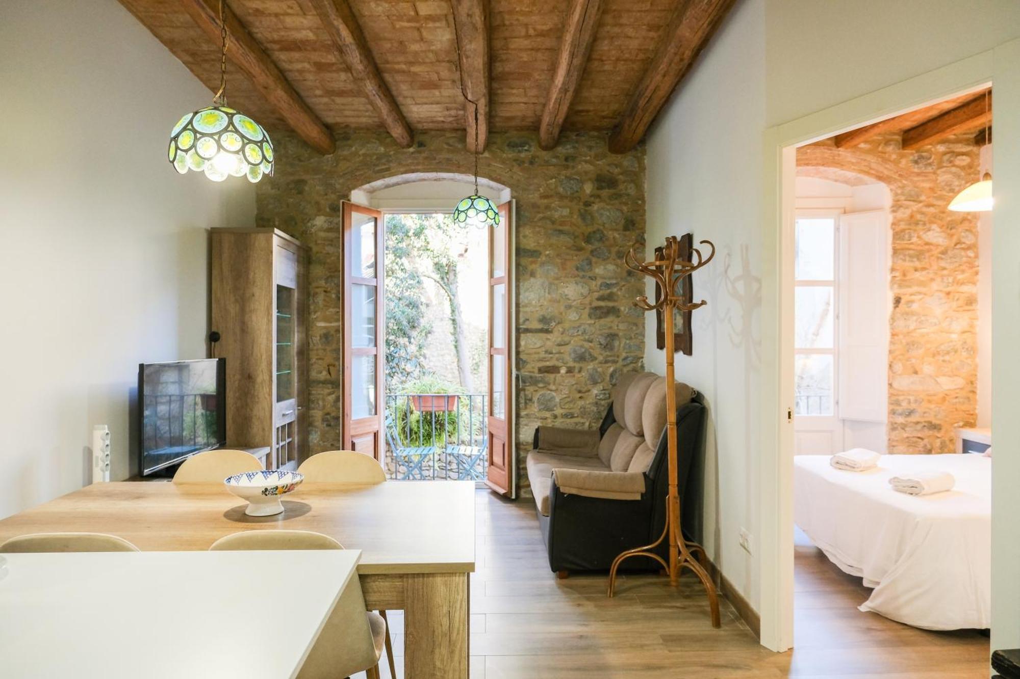 Ganganell Centre Apartamento Con Patio Besalú Exteriör bild