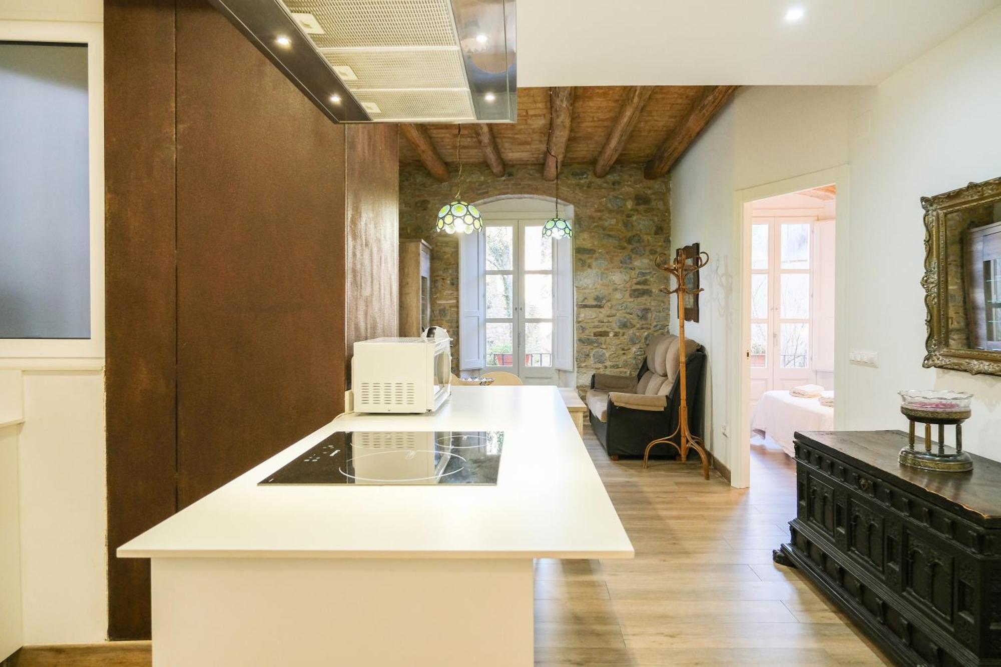 Ganganell Centre Apartamento Con Patio Besalú Exteriör bild